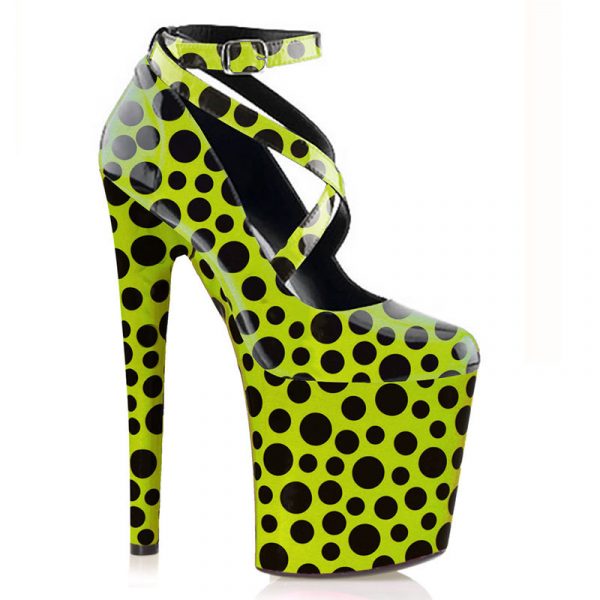 8 Inch Gothic Women Evening Shoes Party Roman Dress Patent Rainbow Platform Pumps D-258 - Image 2