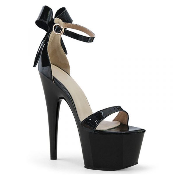 7 Inch Fashion Crystal Bow Ankle Strap Shoes Sexy Gothic Glitter Stripper Stilettos Platform Sandals Q-138 - Image 4