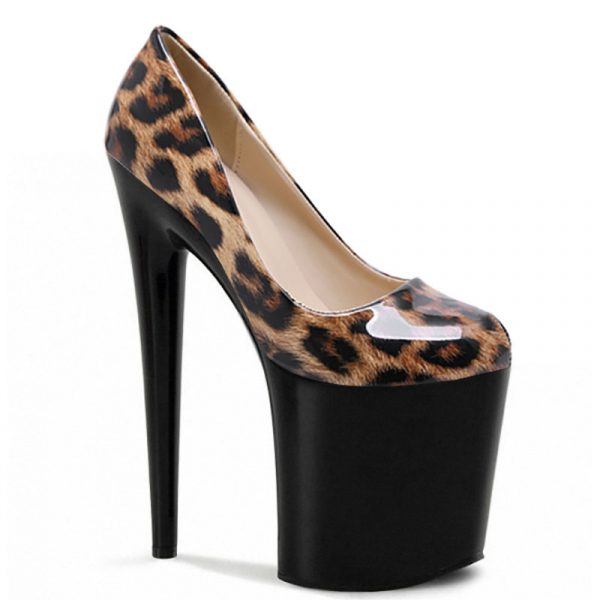 8 inch Women Sexy Big Size Stripper Leopard Platform Fetish 20cm Gothic Stiletto Pumps Q-179 - Image 2