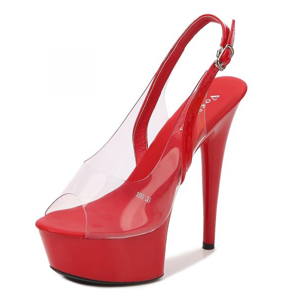 15cm Women Sexy Fetish Party Dress High Heels Stripper Buckle Bride Sandals Platform Shoes 8661-28 - Image 9