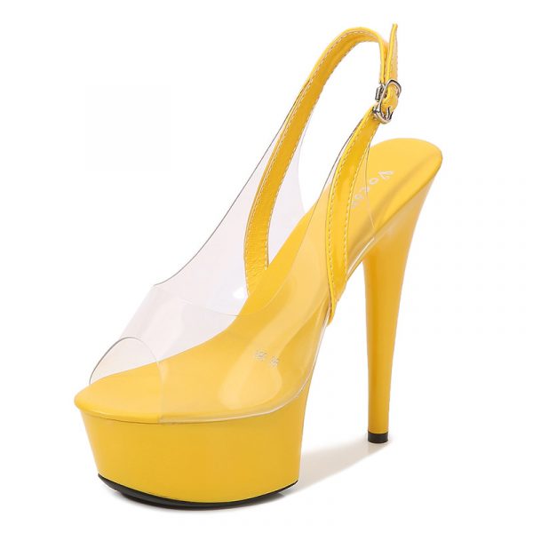 15cm Women Sexy Fetish Party Dress High Heels Stripper Buckle Bride Sandals Platform Shoes 8661-28 - Image 11