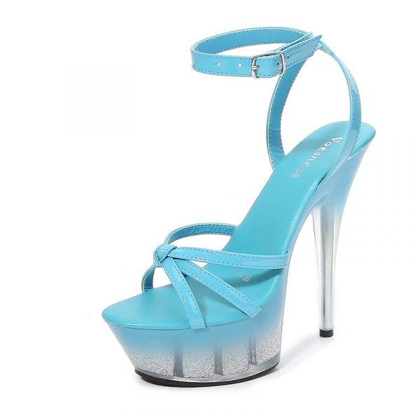 15cm Women Sexy Party Dress High Heels Stripper Buckle Bride Sandals Platform Shoes 330-11 - Image 7