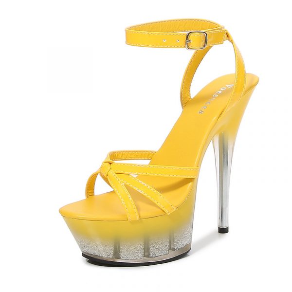 15cm Women Sexy Party Dress High Heels Stripper Buckle Bride Sandals Platform Shoes 330-11 - Image 9