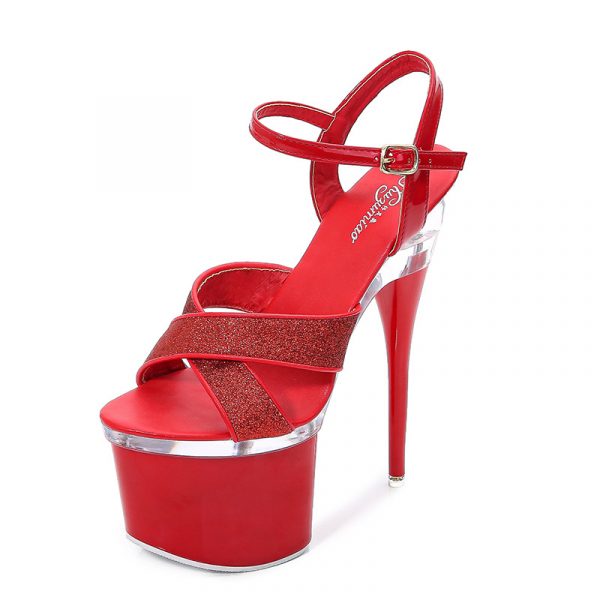 17cm Women Sexy Fetish Party High Heels Stripper Buckle Bride Sandals Platform Shoes 10368-26 - Image 11