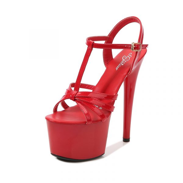 17cm Women Sexy Fetish Party Dress High Heels Stripper Buckle Bride Sandals Platform Shoes 181-41 - Image 11