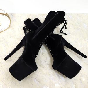 Lace Up Platform Boots Stripper Heels Exotic Pole Dance Shoes 8Inch Nightclub Fashion Gothic 20cm Sexy Fetish Womens Cross Dress C-231