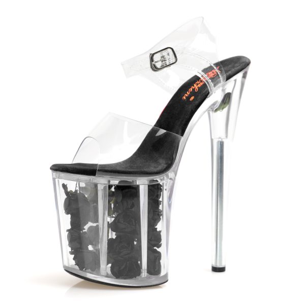 8 inch Wedding Gothic Crystal Pole Dance Sandals High heels Exotic Flower Stripper E-172 - Image 4